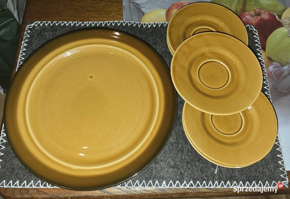 Półmisek Tułowice i małe talerzyki Sosnowiec