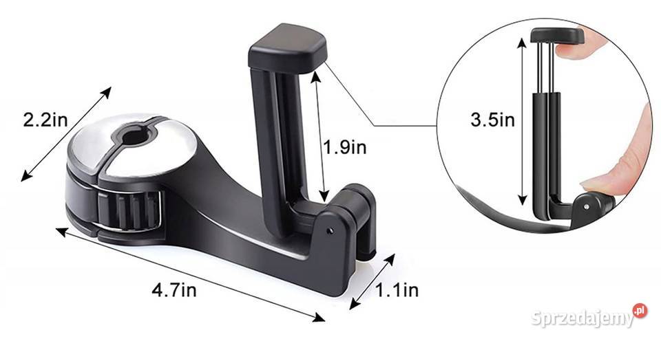 Hak montowany zagłówkiem samochodowym wysyłka Akcesoria sprzedam