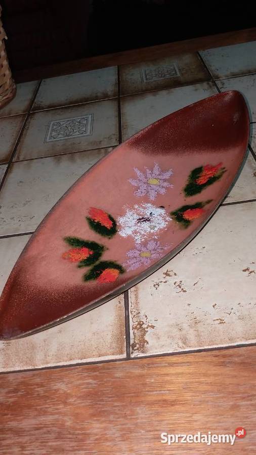 Podłużnametalowa patera do salonuVintage LoftArt wielokolorowy