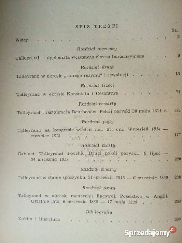 Talleyrand E Tarle1957 dyplomacja polityka łódzkie Łódź