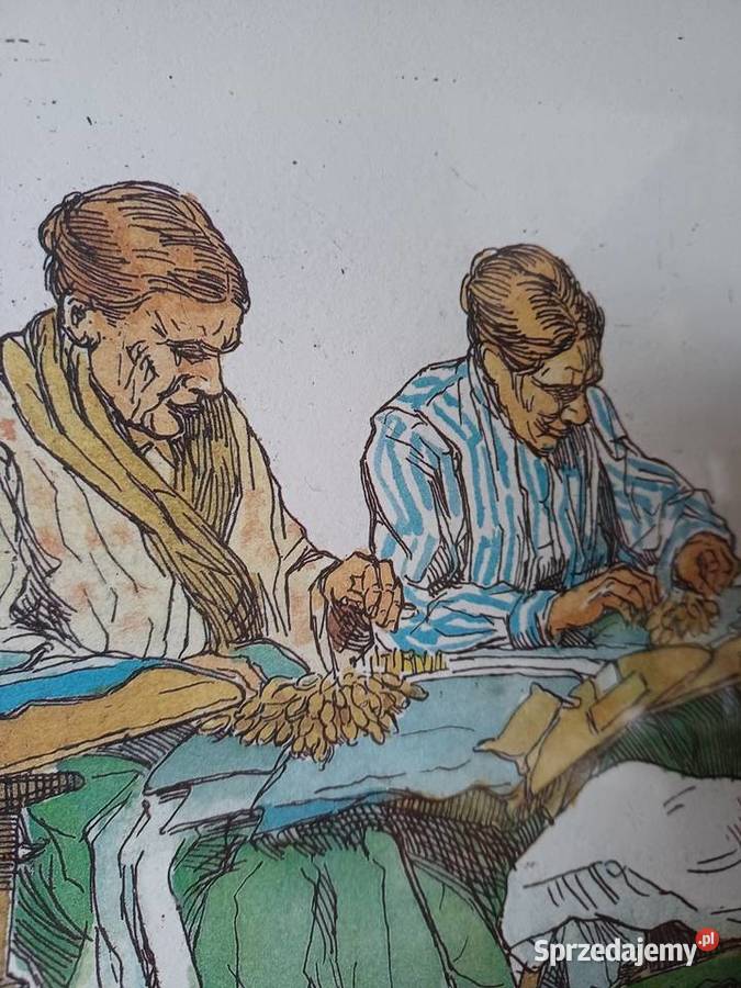 vintage obraz kolorowy grawer małopolskie Nowy Targ