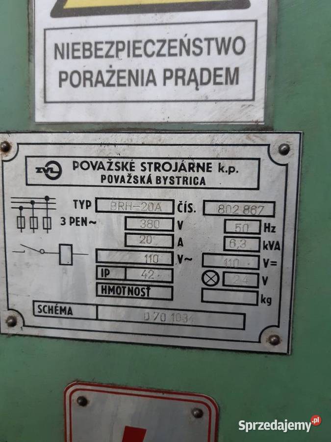 Szlifierka do płaszczyzn BRH20 inne maszyny Poniatowa sprzedam