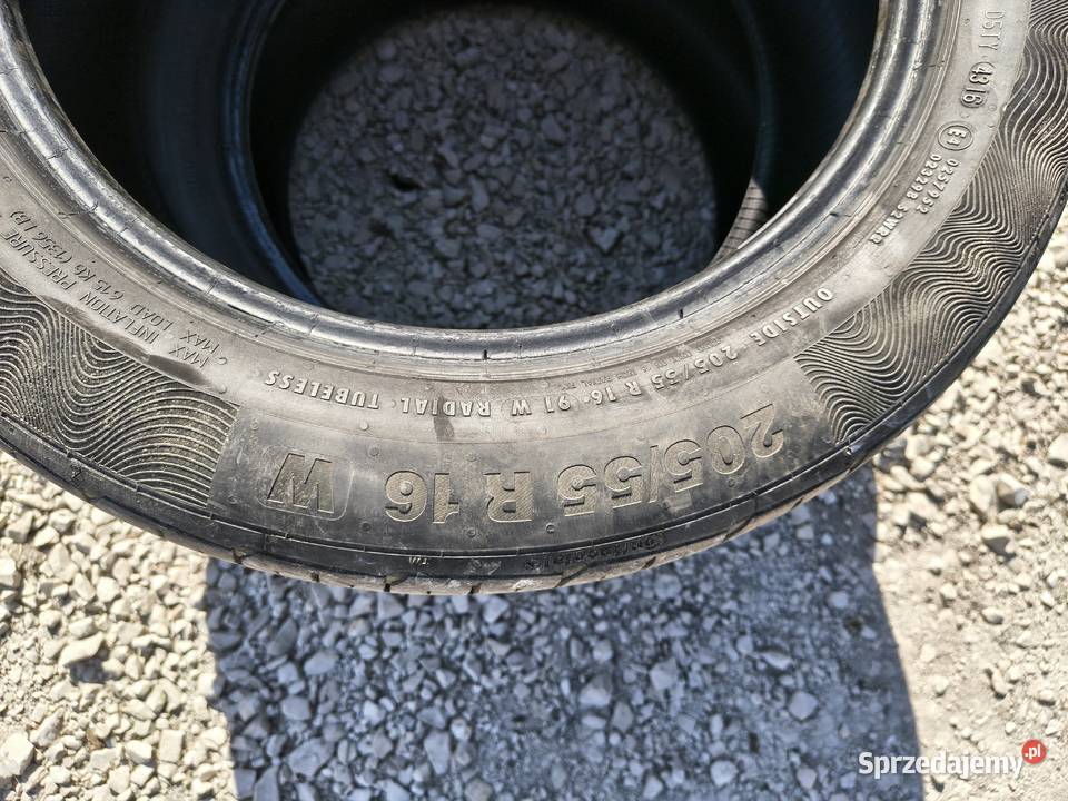 2x Opony letnie 20555 R16 Continental 205 świętokrzyskie Opatowiec