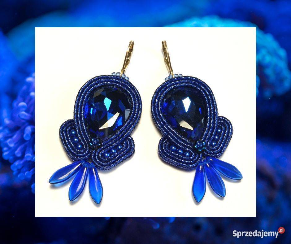 KOLCZYKI Z DUŻYM KRYSZTAŁKIEM SUTASZ chabrowe