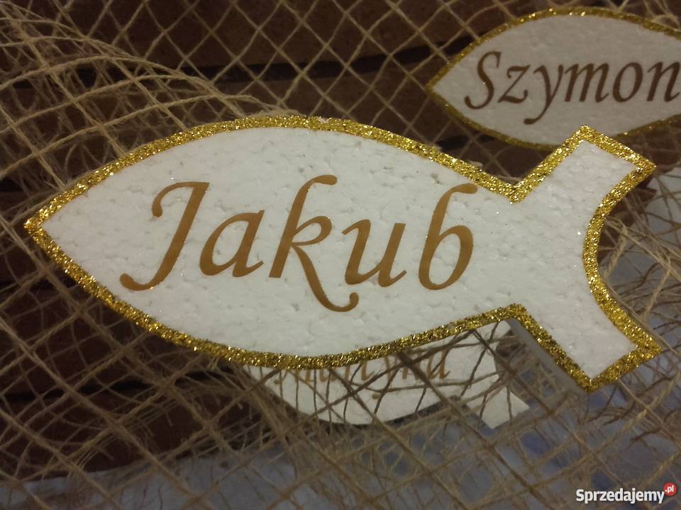 Rybka z imieniem dekoracja Pierwsza Komunia Dobrzyca