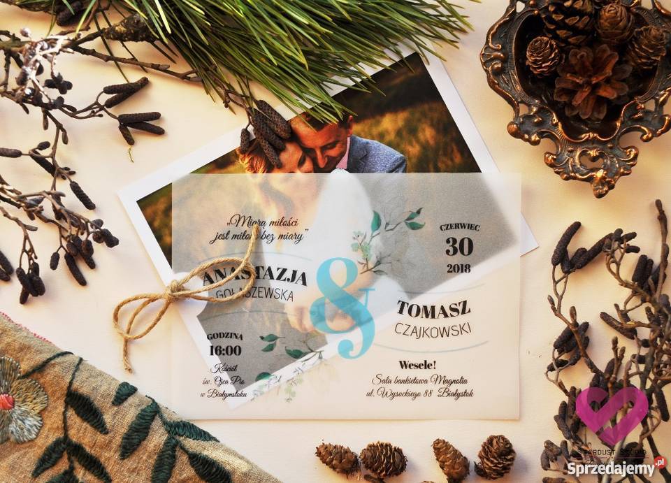 Wyjątkowe zaproszenia ślubne Pergamenta Stardust podlaskie
