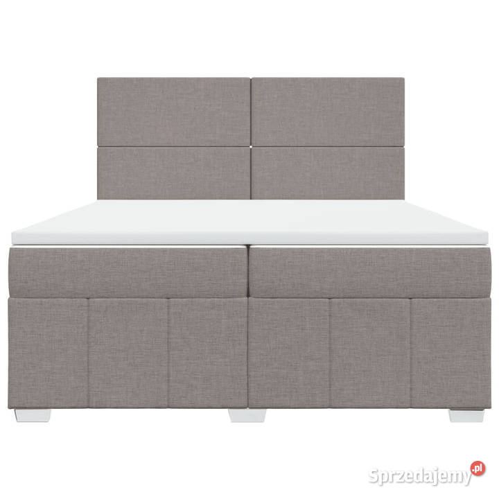 Łóżko kontynentalne z materacem taupe tkanina 150cm Warszawa