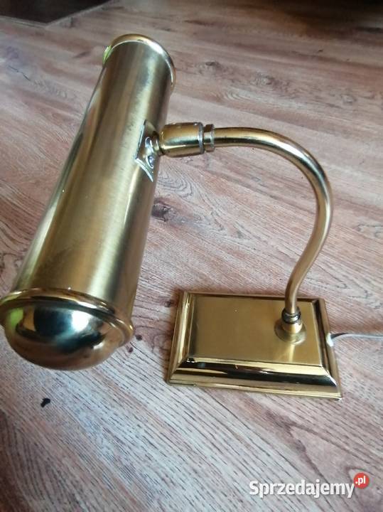 Stara mosiężna lampa gabinetowa z łat 60 tych Kraków