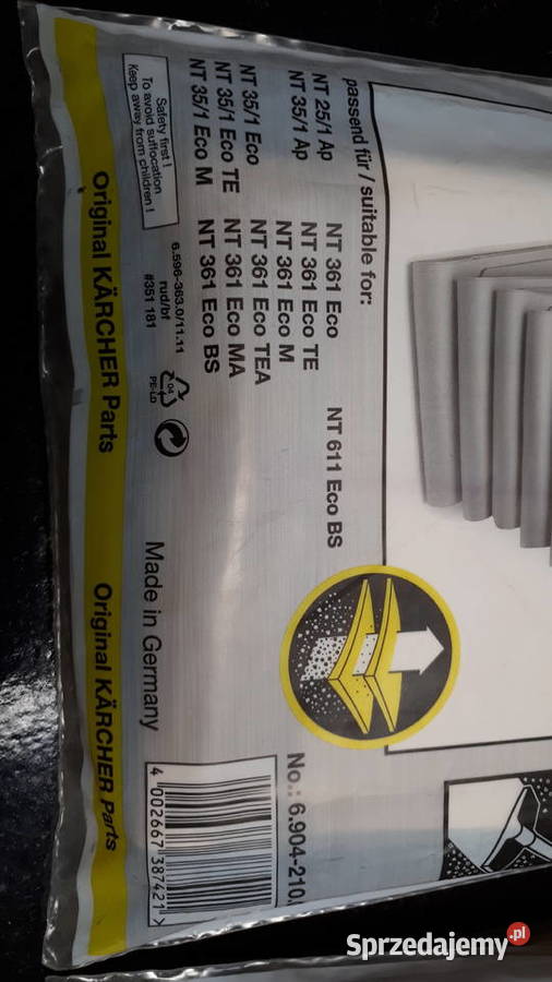 Worki do odkurzacza oryginal Karcher NT 351 NT małopolskie Olkusz