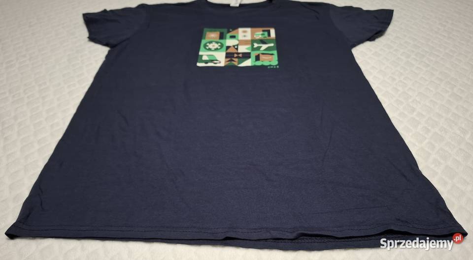 Koszulka krótki rękaw Tshirt granatowa Amazon śląskie Czeladź