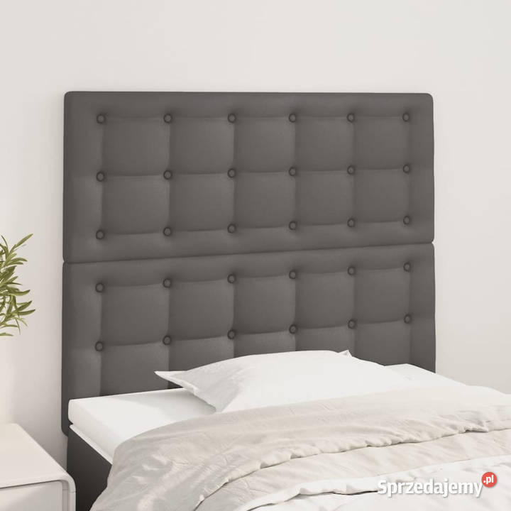 Zagłówki do łóżka 2 szare 100x5x7888 sztuczna sprzedam