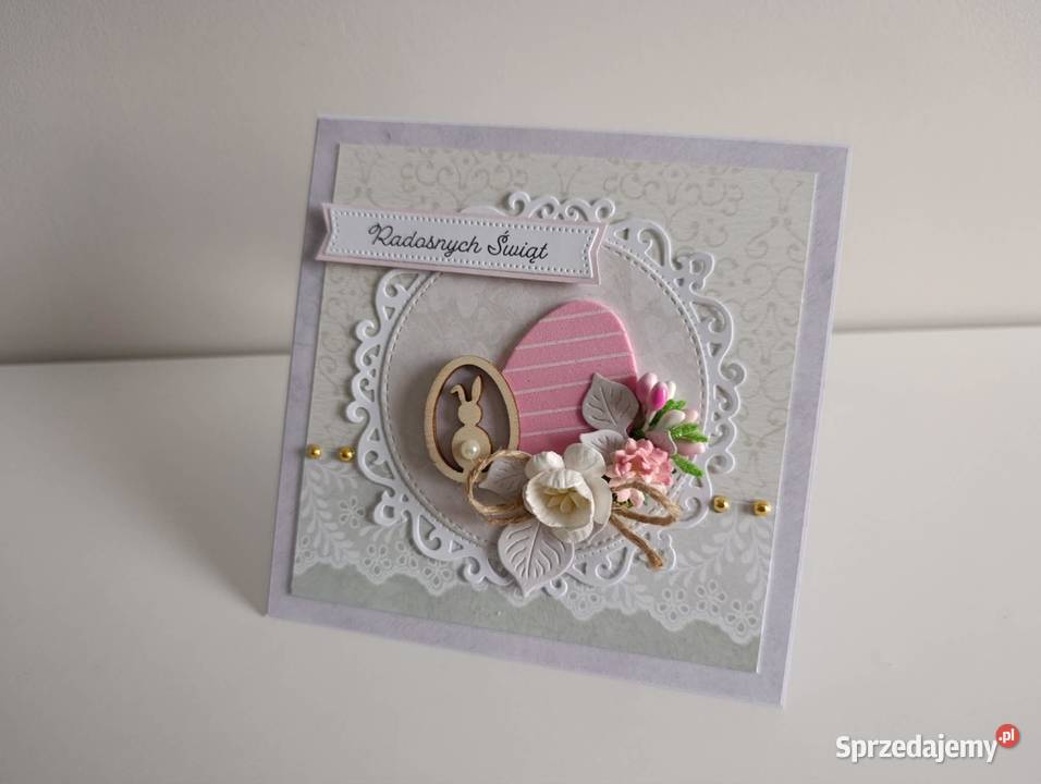 Kartka ręcznie robiona Świąteczna Wielkanoc Łódź sprzedam