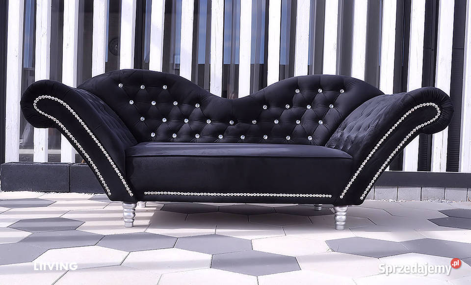 Kanapa Glamour sofa glamour w pięknym stylu czarna
