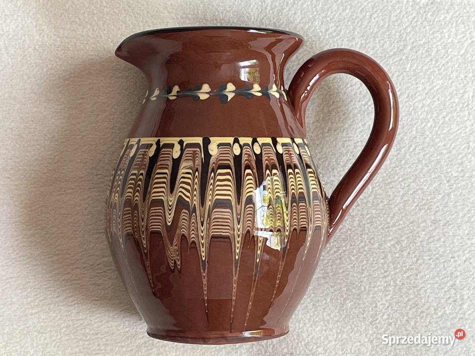 Dzbanek Trojan Bułgaria 185 kamionka porcelit Kołobrzeg