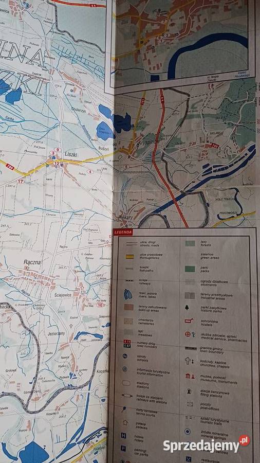 Gmina Czernichów Gmina Liszki mapa 120 000 małopolskie