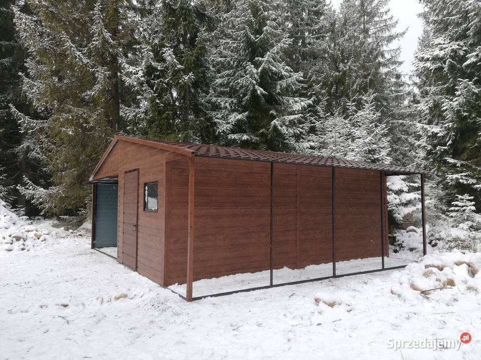 Garaż Blaszany DREWNOPODOBNY z zadaszeniem małopolskie Zakopane