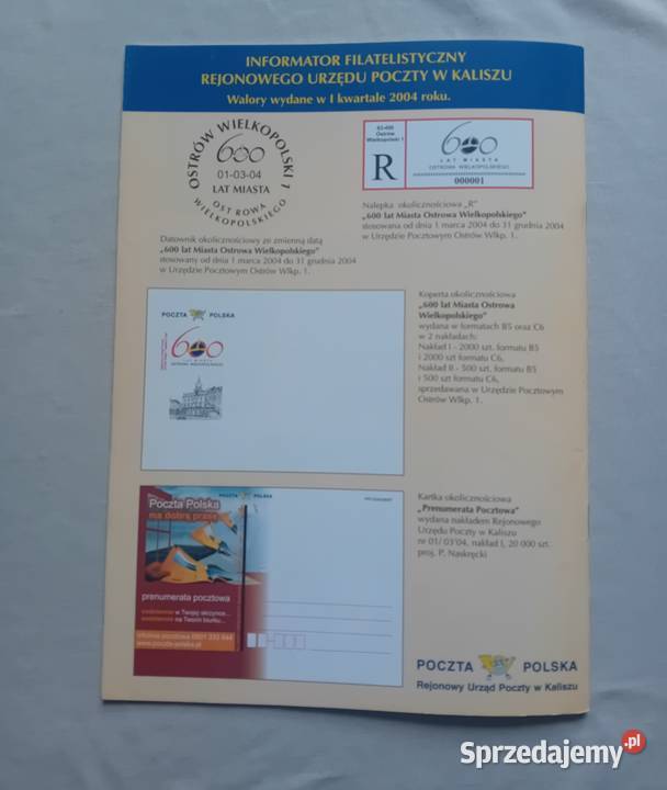 Kwartalnik Filatelista Kaliski 12 8182 Koźminek sprzedam