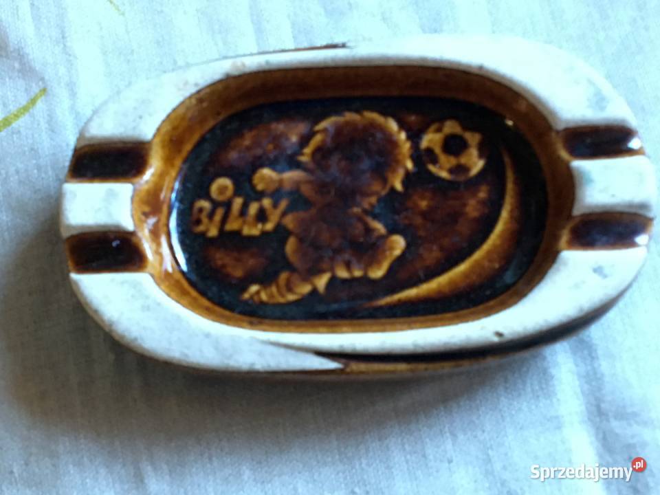 Popielnica ceramiczna piłkarz Billy vintage Pozostałe