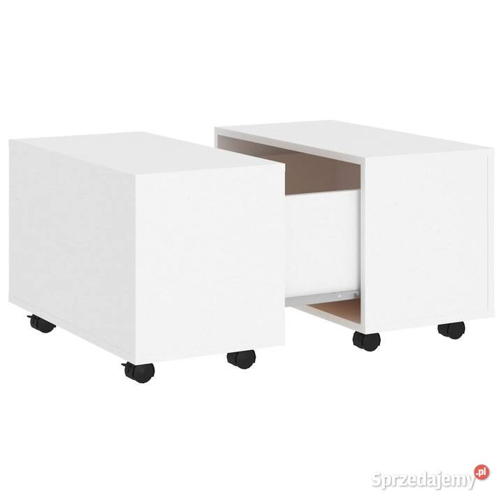 vidaXL Stolik kawowy biały materiał