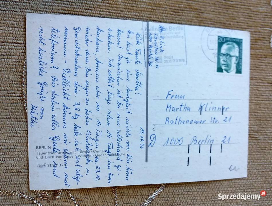 EUROPA CENTER KULTOWE MIEJSCE W BERLINIE Antyki, Sztuka, Kolekcje Piszczac sprzedam