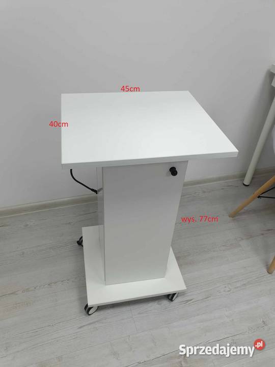 Biały pomocnik stolilk kosmetyczny na sprzęt Nowy Targ