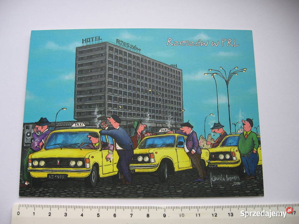 Fiat 125p TAXI pocztówka Przemyśl sprzedam