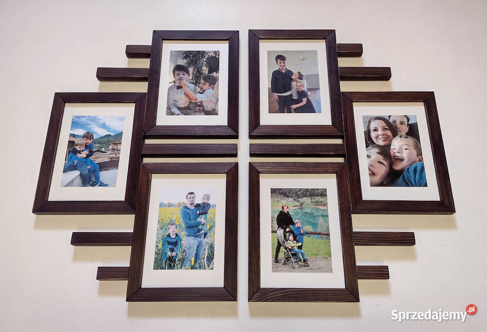 Drewniana Multirama Ramka na 6 zdjęć 15X21 Warszawa