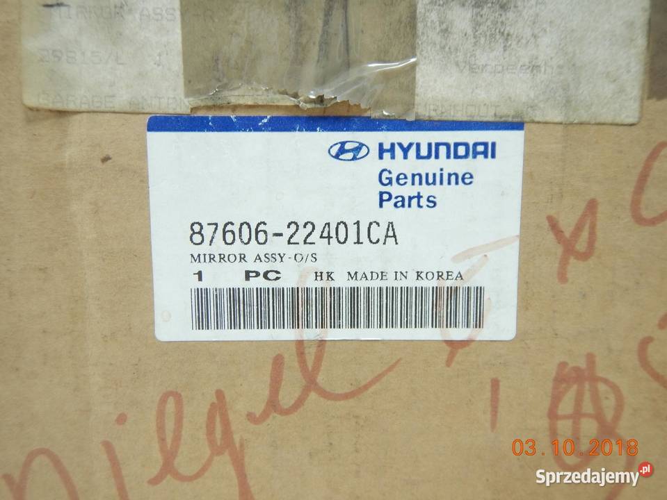 LUSTERKO PRZEDNIE PRAWE HYUNDAI ACCENT X3 13 Lusterka zewnętrzne sprzedam