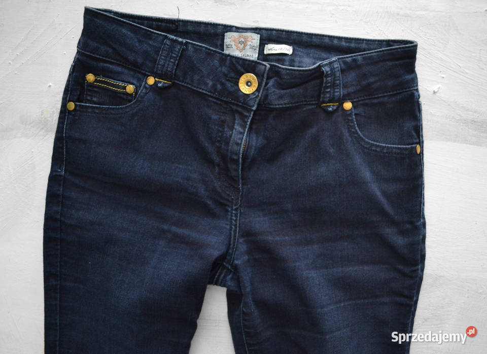 granatowe jeansy dzwony M 38 RI River Island Spodnie
