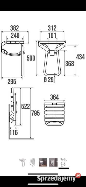 Krzesło ścienne pod prysznic na sprzedaż sprzedam