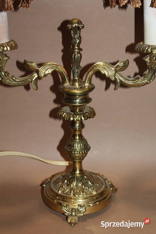 Mosiężna lampka dwuramienna 39 FiaF Szczecin sprzedam