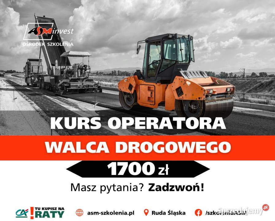 Kurs na walce drogowe walec operator walec Ruda Śląska