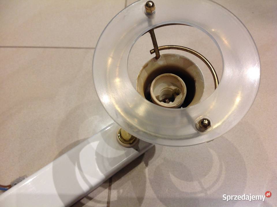 Lampa Sufitowa Dwupunktowa Biało Złota Nowa Sól