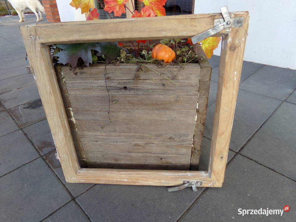 Rama okienna lustro aranżacja wnętrz retro 55x58 Ełk