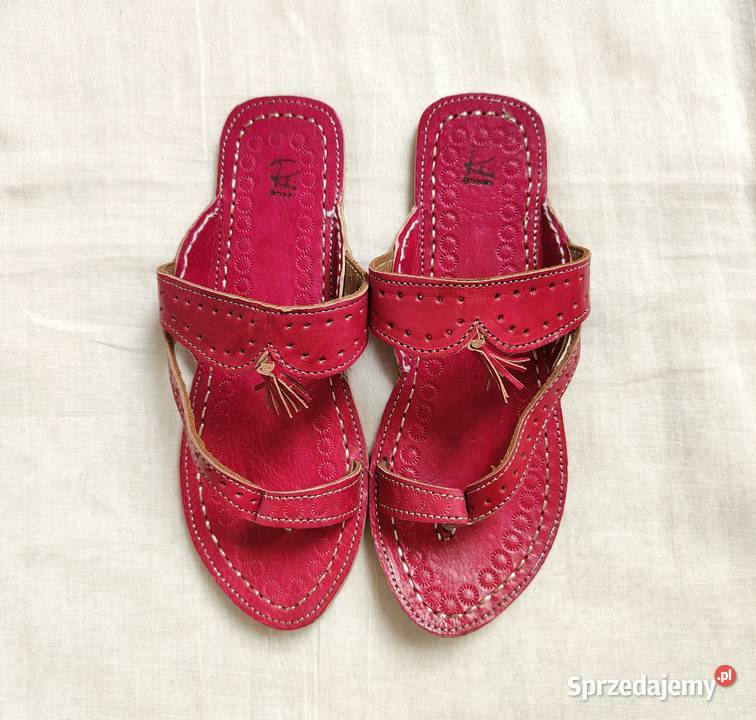 Skórzane japonki kohalpuri 37 orientalne boho Szczecin