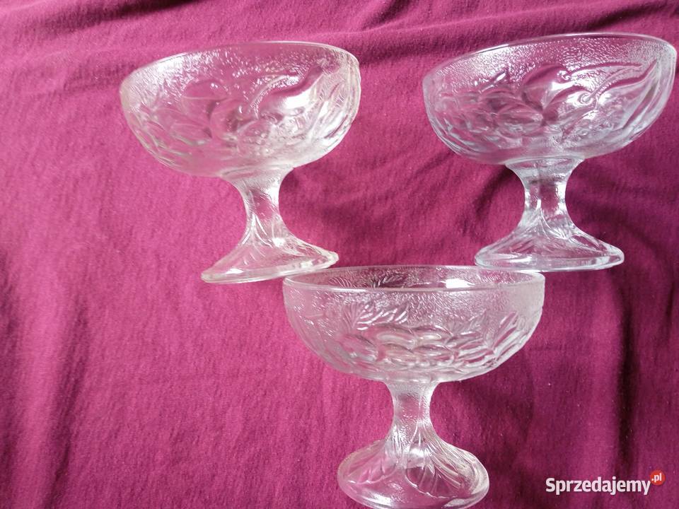 komplet 3 pucharki Libochovice Czechosłowacja wielkopolskie Koźminek