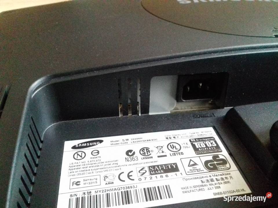 Monitor LCD 22cale 1610 1680x1050 Samsung Bydgoszcz