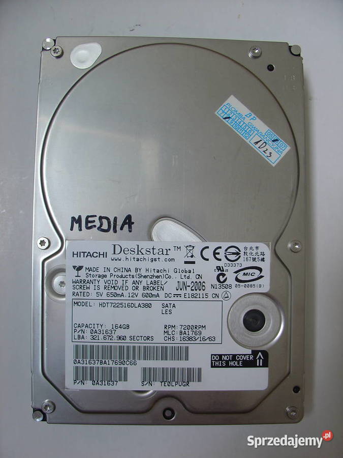 Dysk twardy Hitachi Deskstar HDT722516380 SATA Łódź