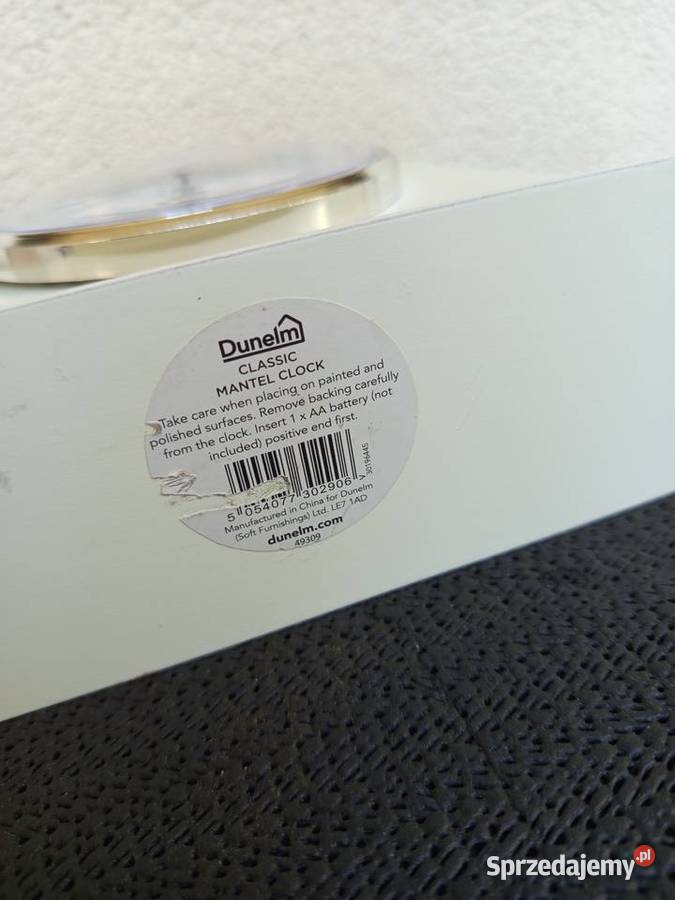 Zegar kominkowy Biały stylizowany oprawiony w mazowieckie Warszawa