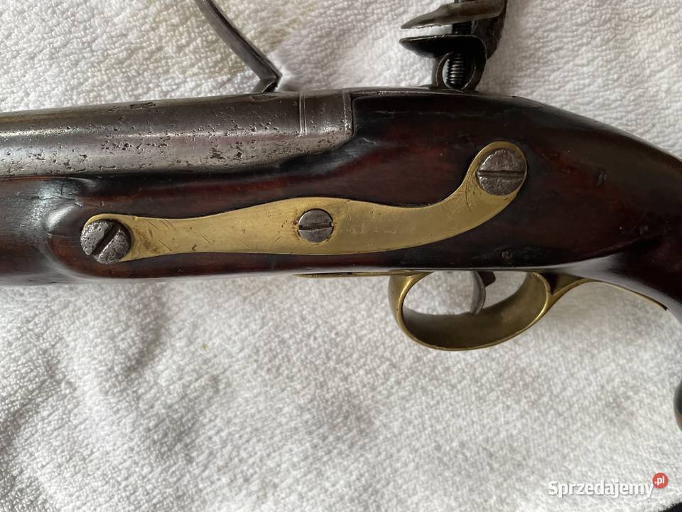 Angielski pistolet wojskowy skałkowy