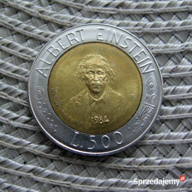 San Marino 500 Lirów 1984r Albert Einstrin Kalisz