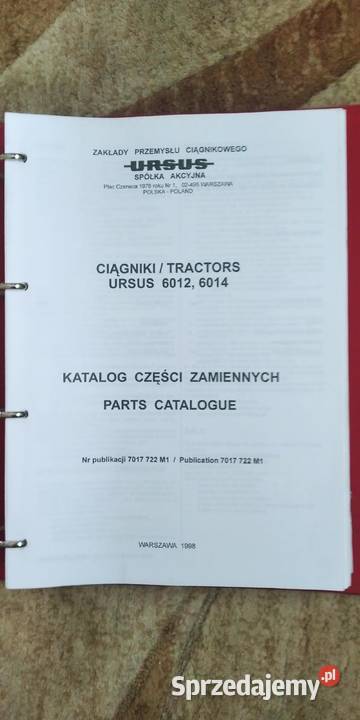 Katalog części Ursus 60126014 oryginał luty 1998 Lublin