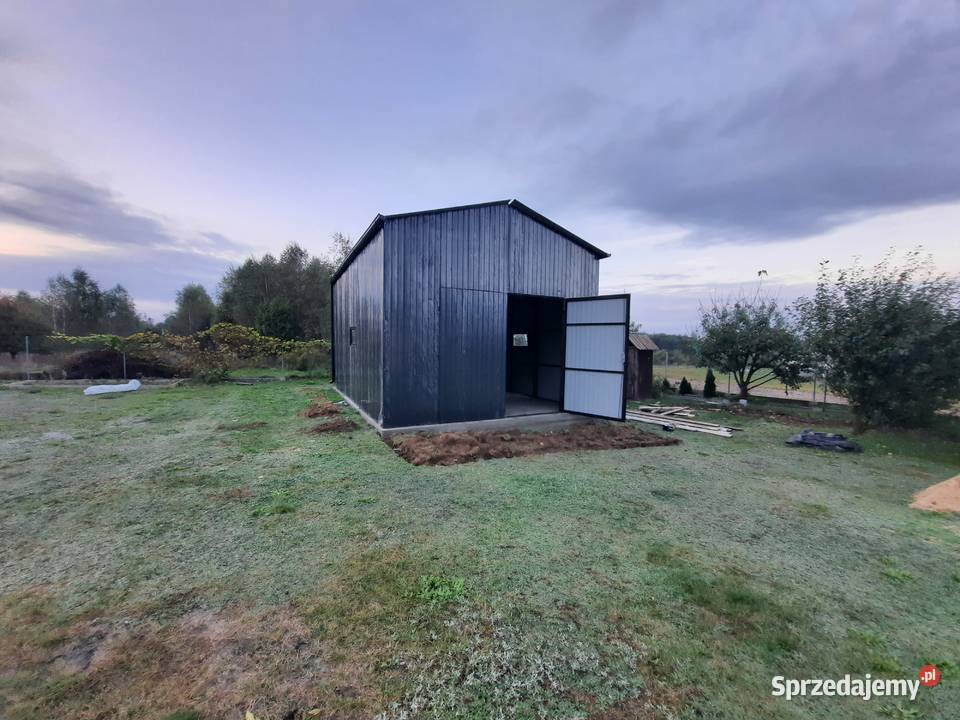 Garaż Blaszany GRAFITOWY MAGAZYN HALA Wiaty Hale świętokrzyskie Sandomierz