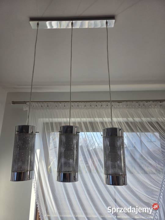 Lampa wisząca srebrna 3xE27 lubelskie Puławy