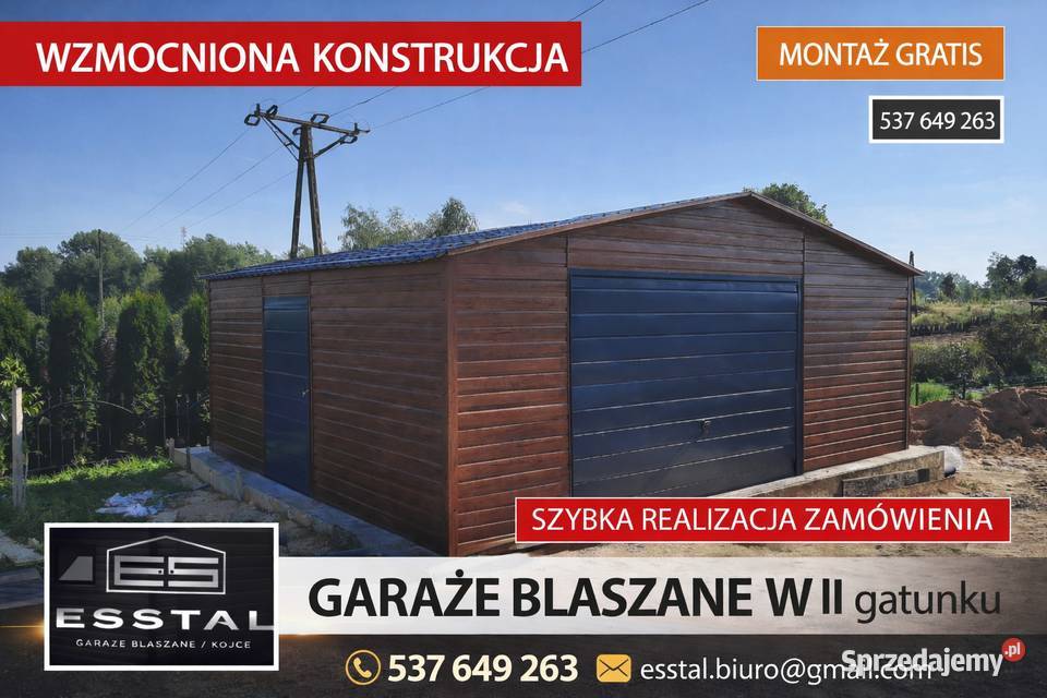 Garaż Blaszany Blaszak Garaże Drewnopodobny samodzielny Sprzedaż mazowieckie Węgrów
