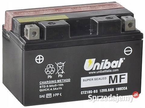Akumulator UNIBAT CTZ10SBS 12V 86Ah 190A L AGM dolnośląskie Jelcz-Laskowice