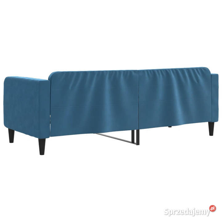 Sofa z funkcją spania niebieska obita aksamitem mazowieckie Warszawa