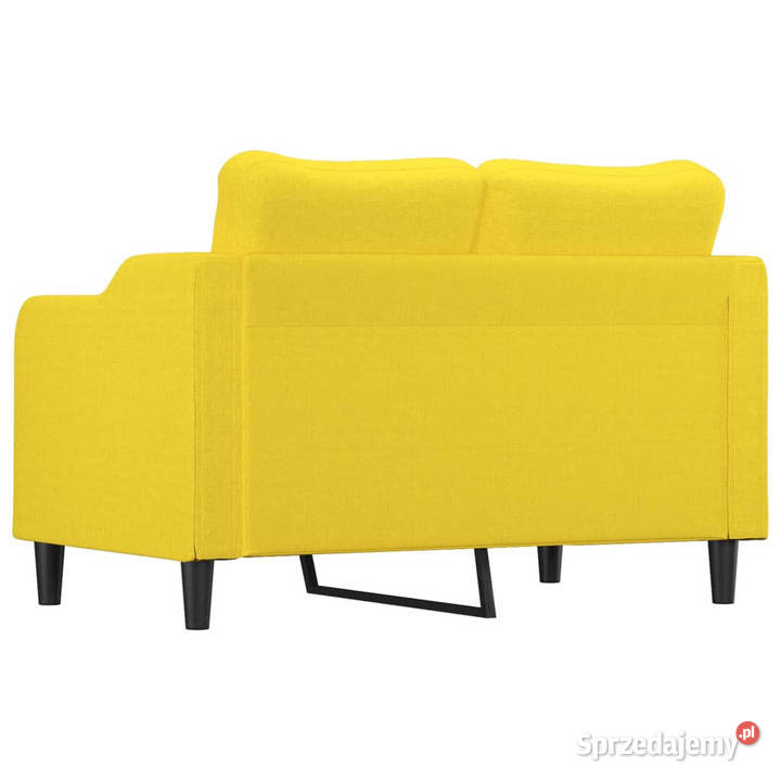 Sofa 2osobowa jasnożółta 120 tapicerowana