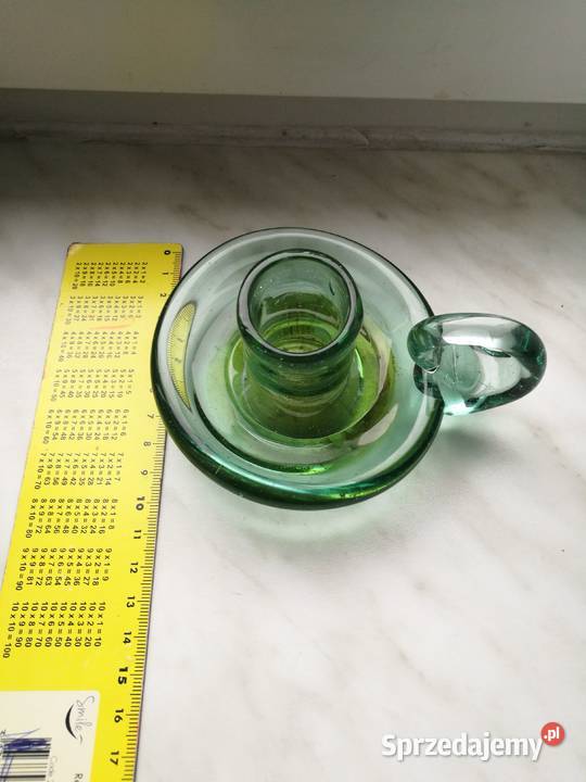 Kaganek szklany H Tomaszewski Huta Wołomin Choszczno sprzedam
