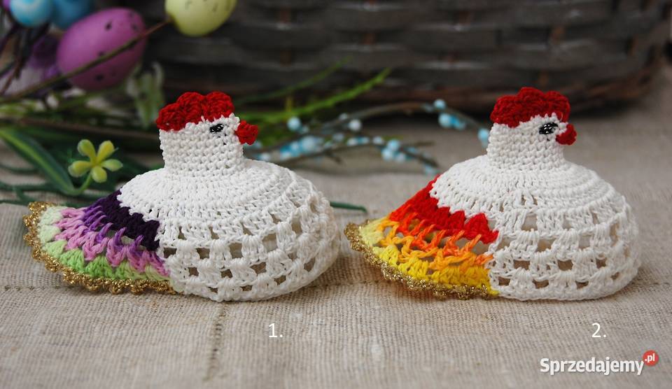 Kura kurka szydełkowa na jajko Wielkanoc sprzedam